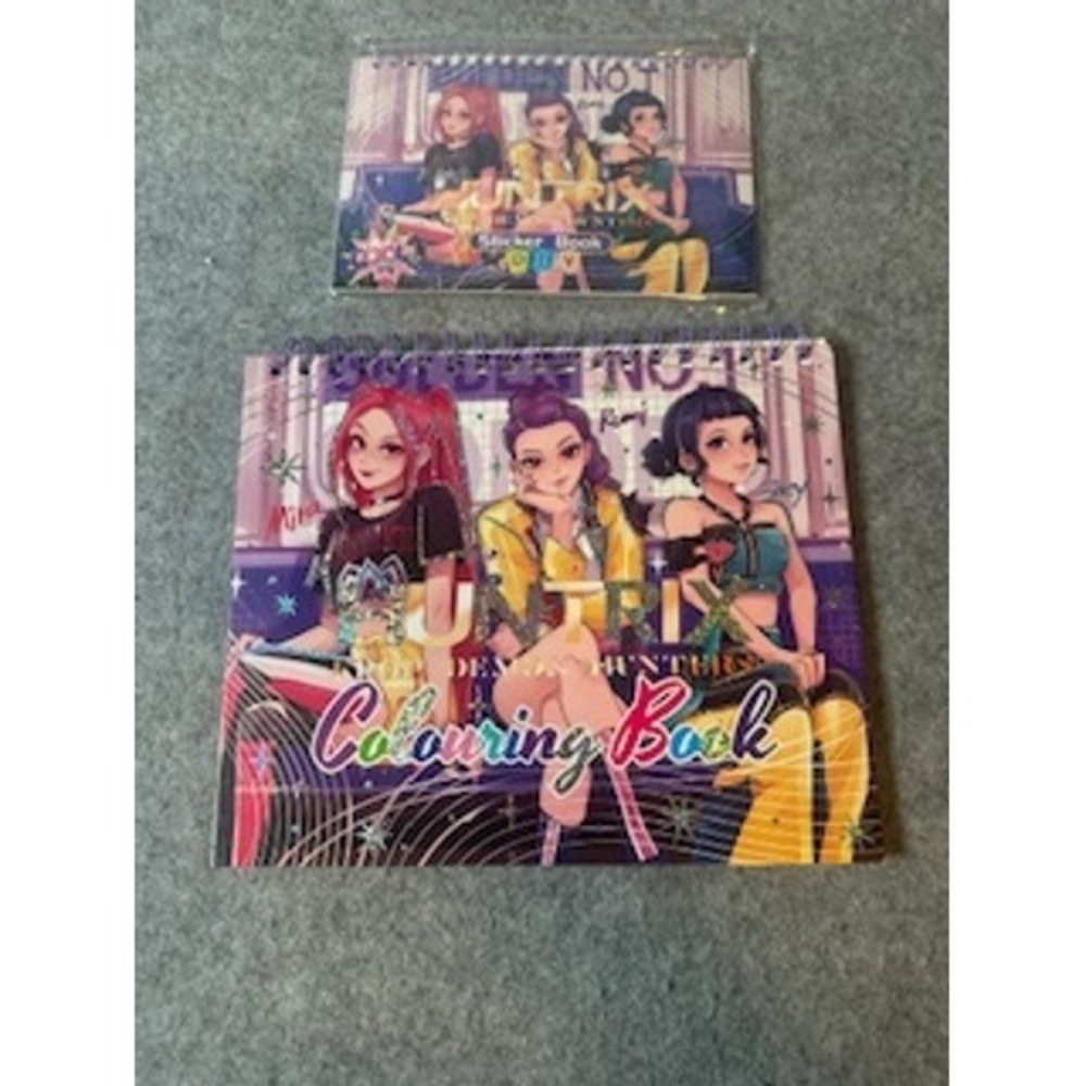 Huntrix K-Pop Demon Hunters Coloring & DIY Sticker Book Set Mina Rumi Zoey